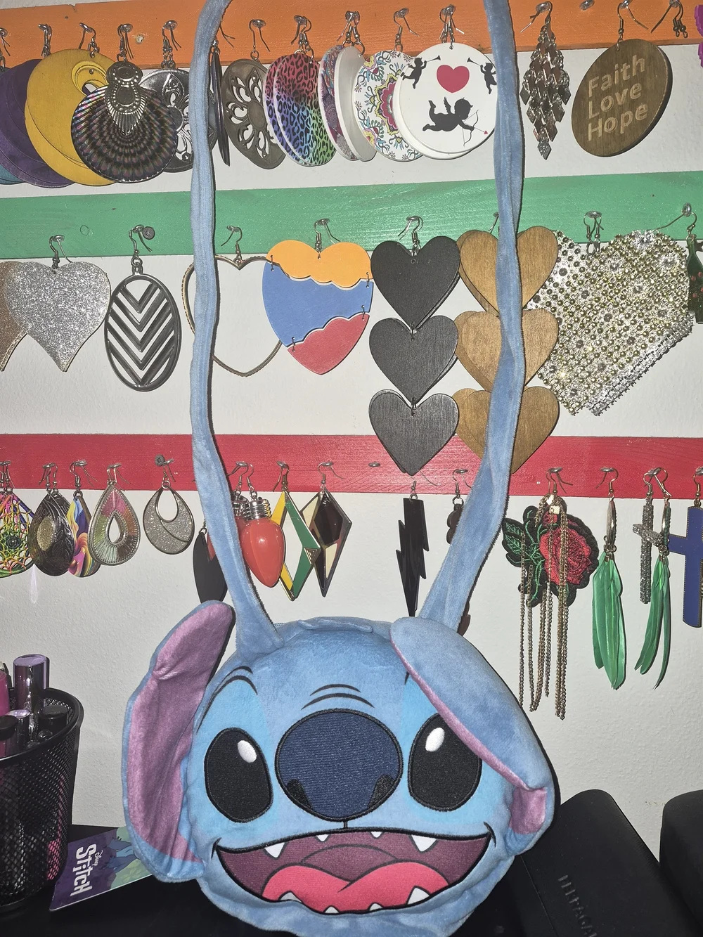 Stitch Kids Plush Crossbody Bag - Blue